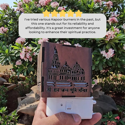 3 IN 1 Ayodhya Ram Mandir Electric Kapoor Burner & Night lamp