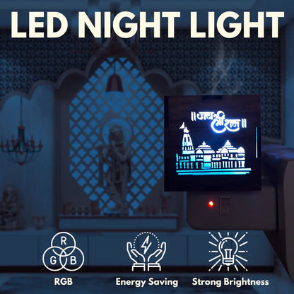 3 IN 1 Ayodhya Ram Mandir Electric Kapoor Burner & Night lamp
