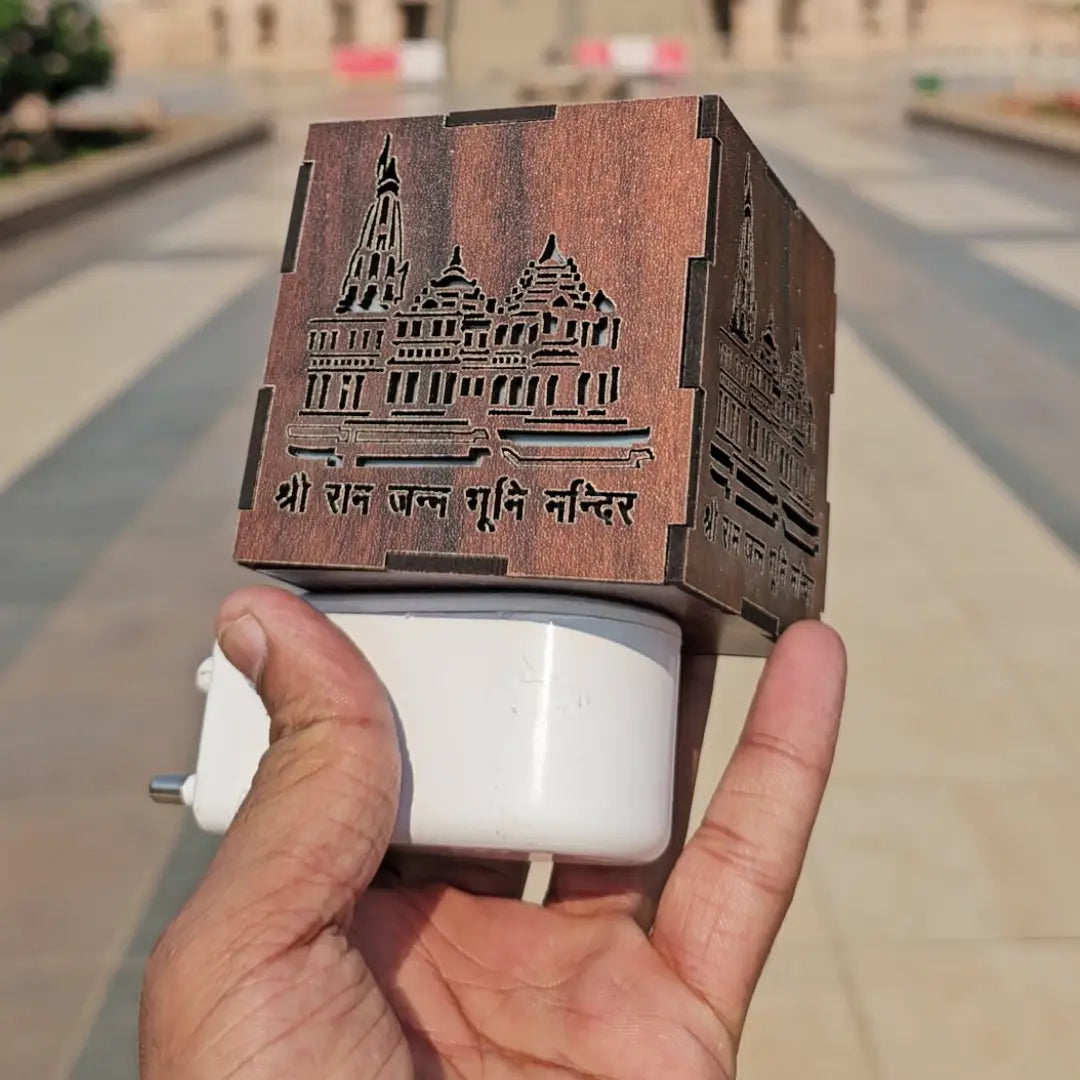 3 IN 1 Ayodhya Ram Mandir Electric Kapoor Burner & Night lamp