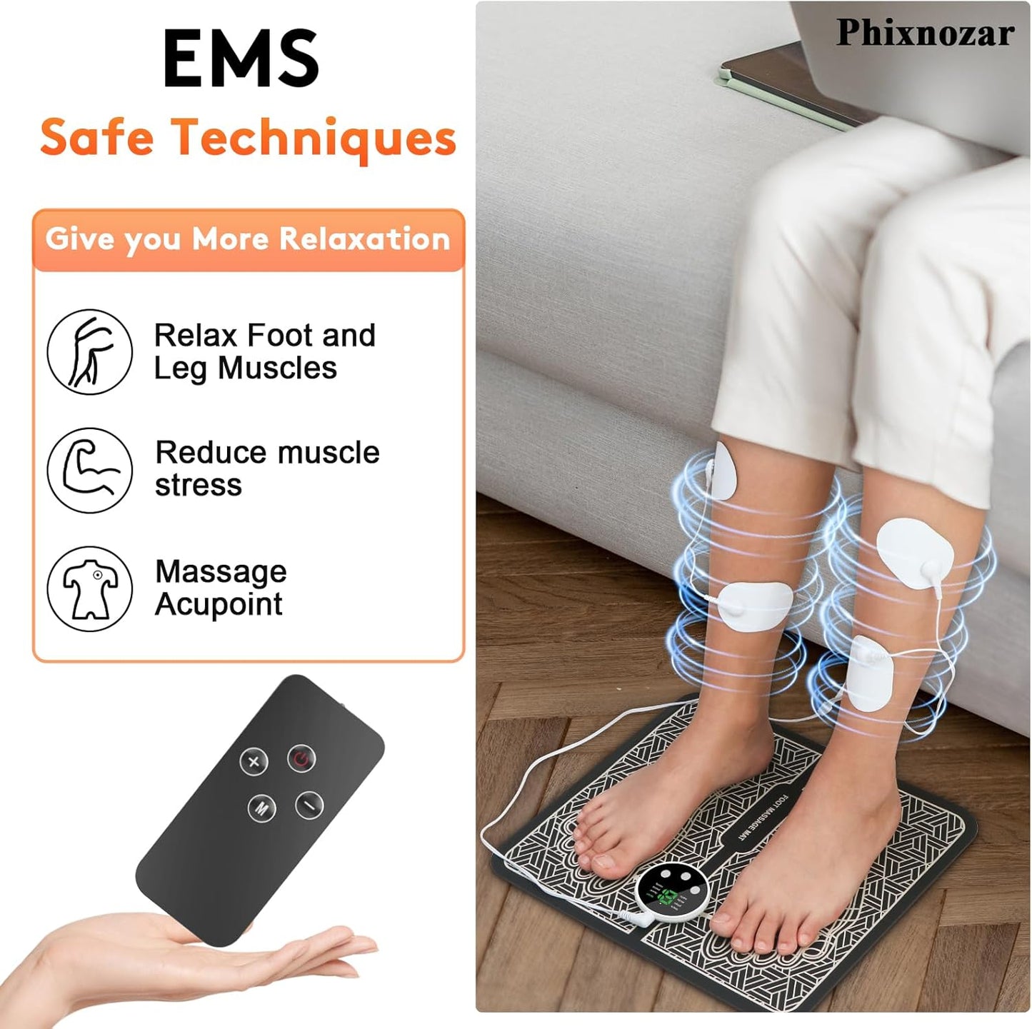 + EMS Foot Massager For Instant Pain Relief | Muscle Relaxation