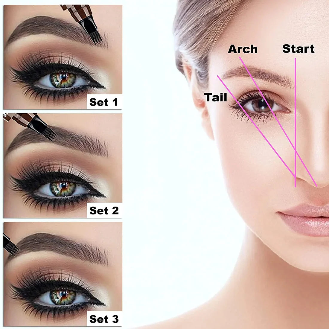 Waterproof 4 Points Long Lasting Eyebrow Pen - (BUY 1 GET 1 FREE🔥🔥)