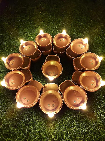 Water Sensor LED Diya - No Fire, No Smoke, No Oil – Just Radiant Light